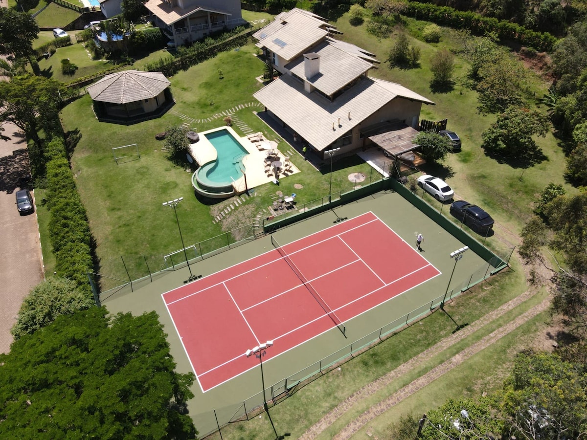 Dam House with Tennis Court - Piracaia