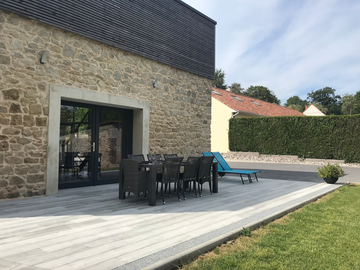 Grange rénovée Côte d'Opale avec baignoire Jacuzzi