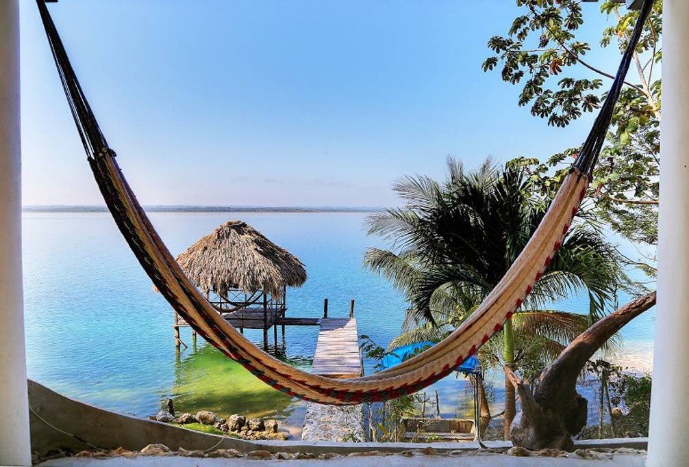 ★湖滨私人海滩，距离Flores + Tikal★ 50分钟路程 ★