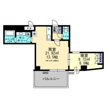 [Alphabed Takamatsu Koshinmachi # 903]市中心日式和西式套房（ 44平方米）机场直达巴士站1分钟