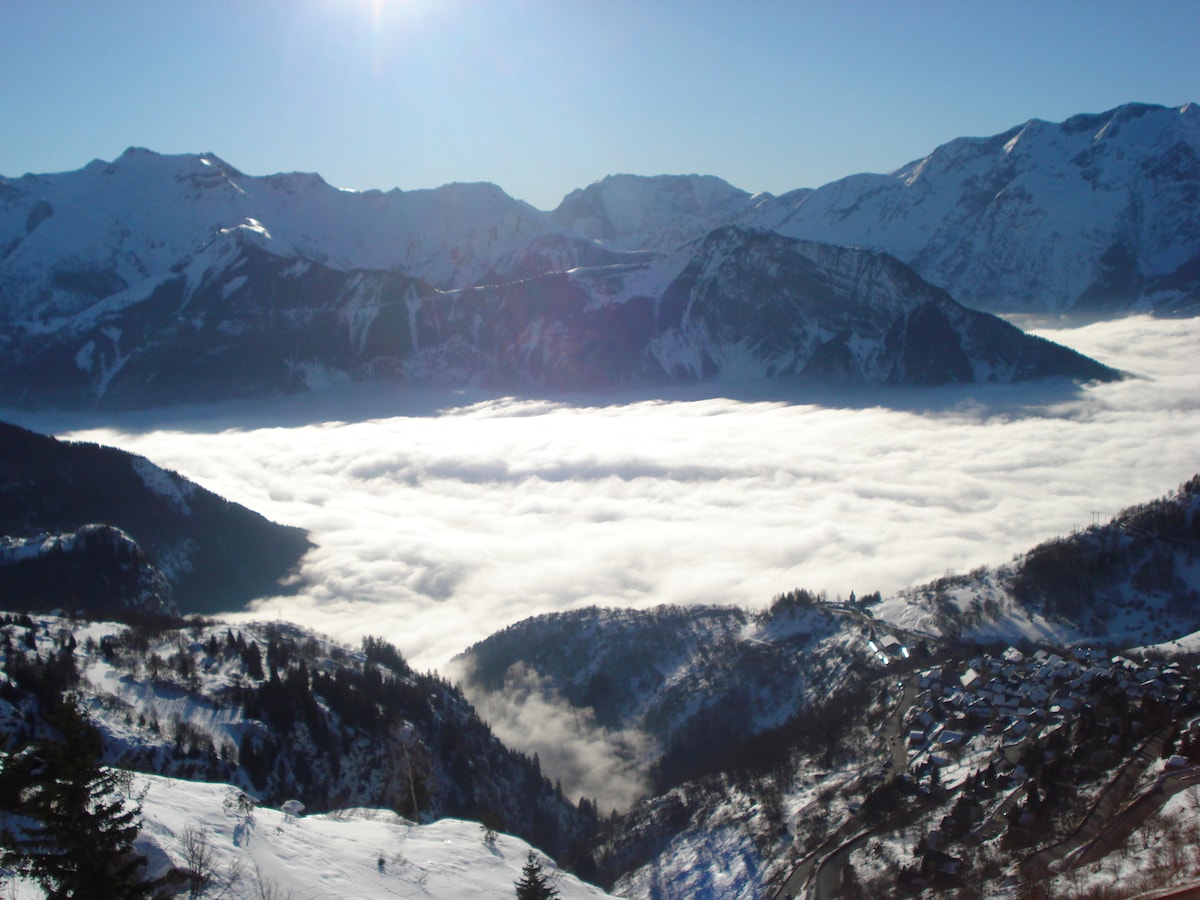 Alpe d 'Huez ：提供免费无线网络的漂亮公寓