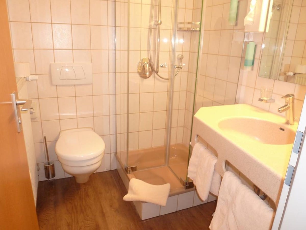 客栈到浴室（ Langenau ） ，带淋浴间/马桶的单人房