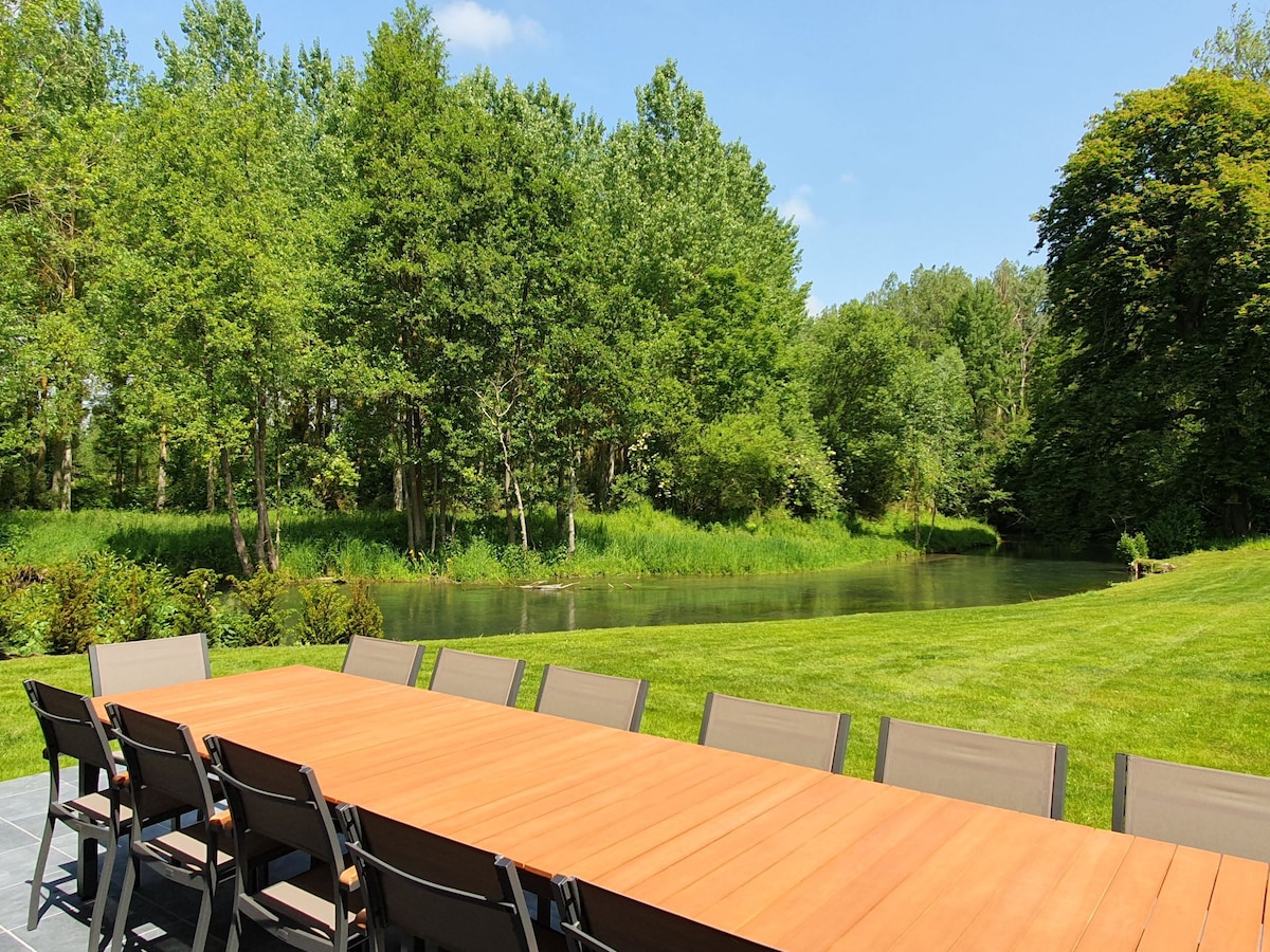 Moulin au bord de la Selle - gîte 15 personnes