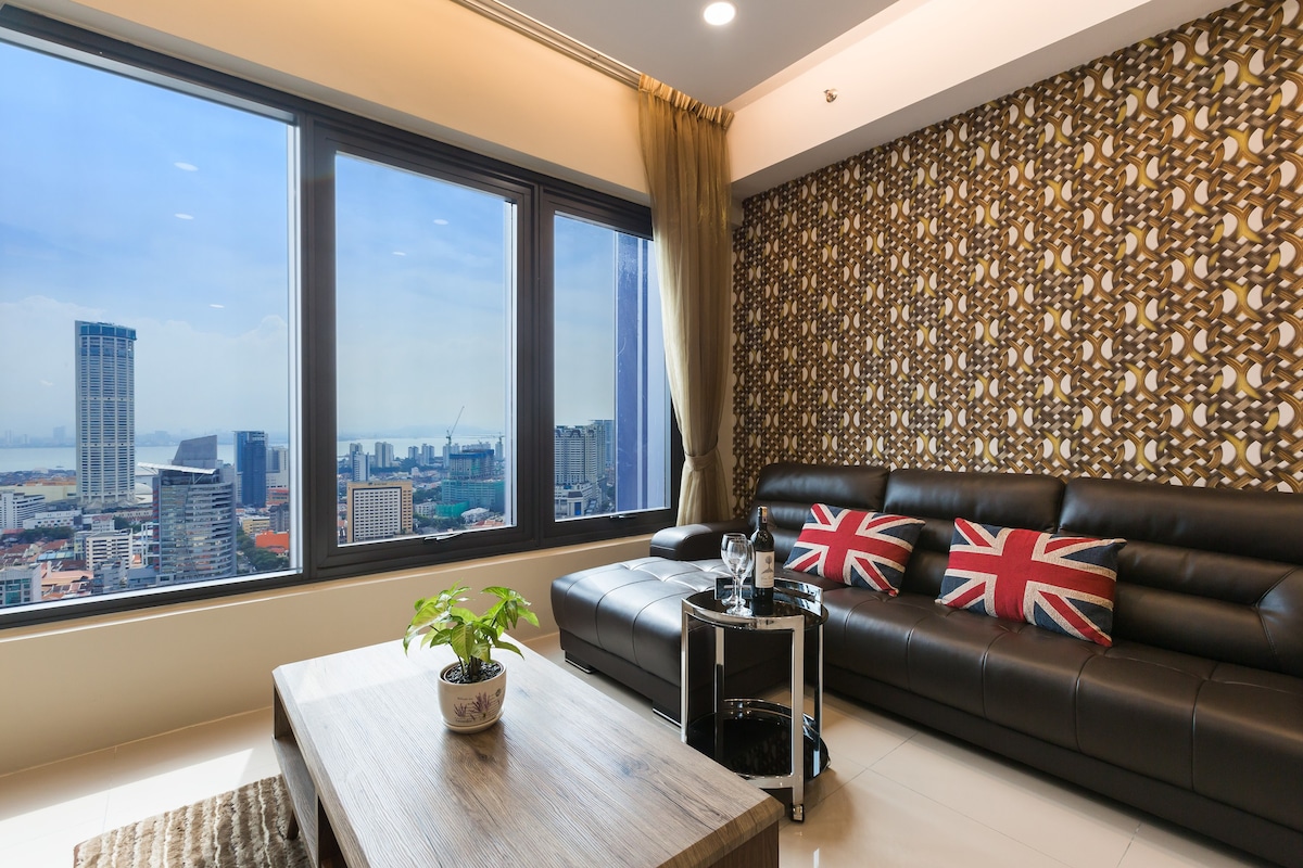 Sea+City+Komtar View 2BR in Georgetown 光大景+海景+城市景