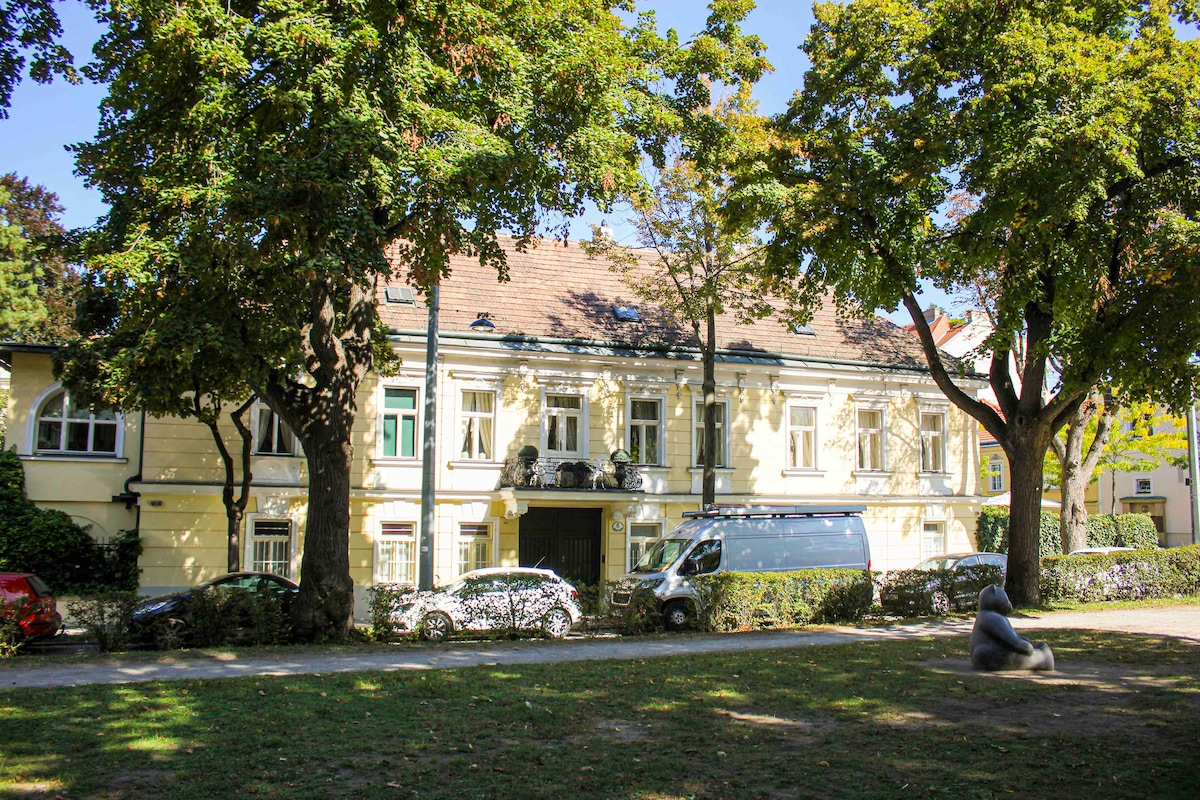 位于申布伦（ Schönbrunn ）附近老建筑别墅的花园公寓