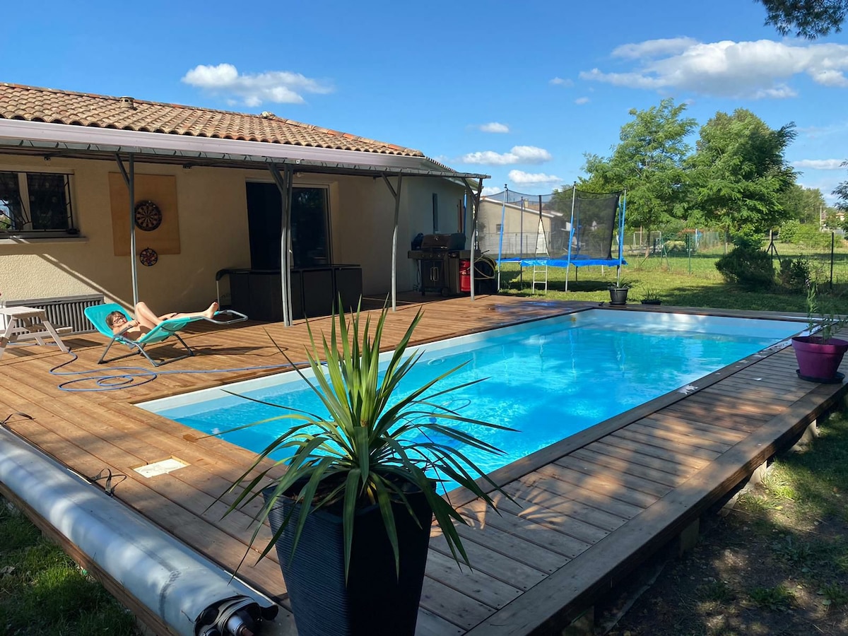 🍷 Piscine chauffée dans le Sauternais