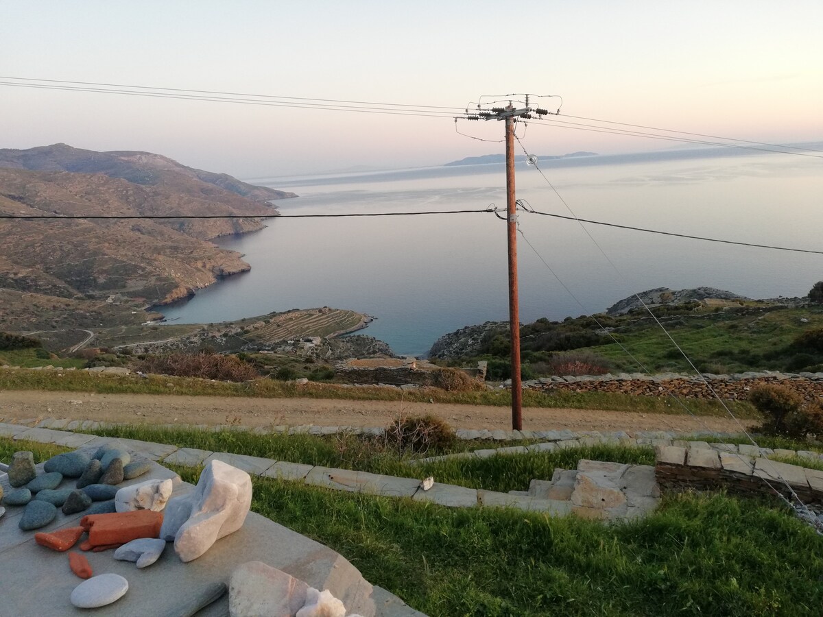 3h Andromache, Unique Aegean view, Villa in Andros