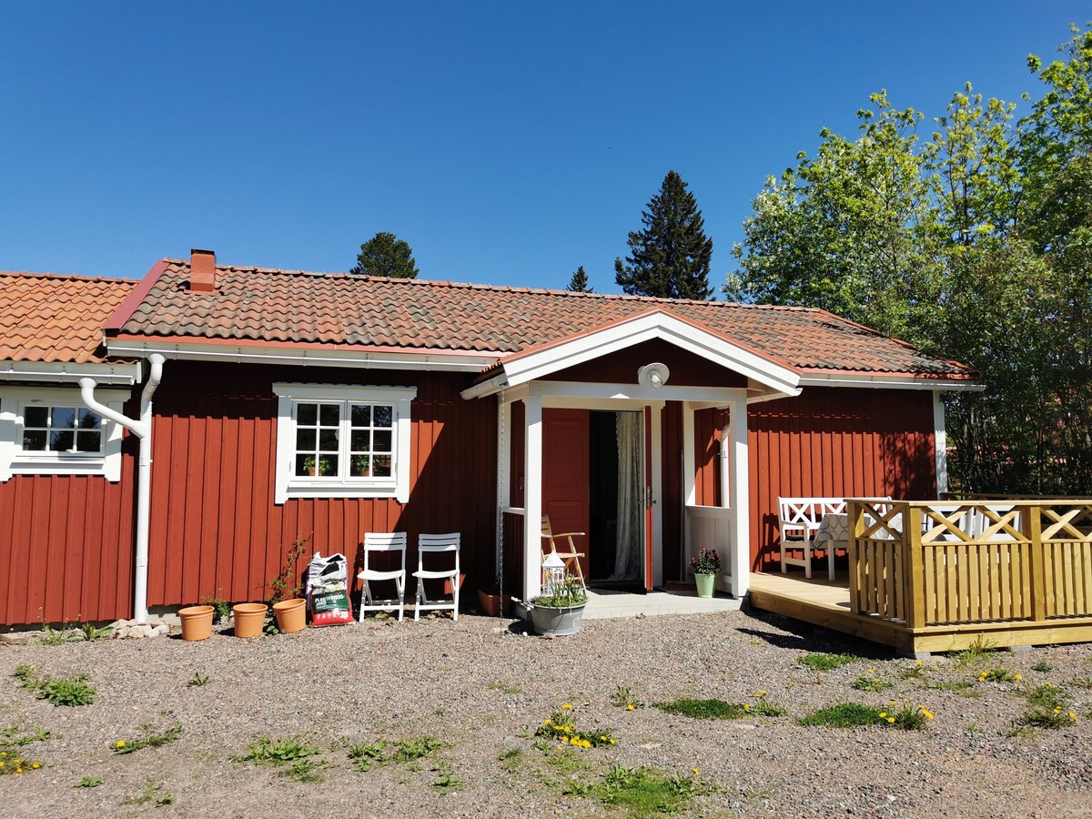 索勒勒伦（ Sollerön ）的田园诗般的新建小屋。