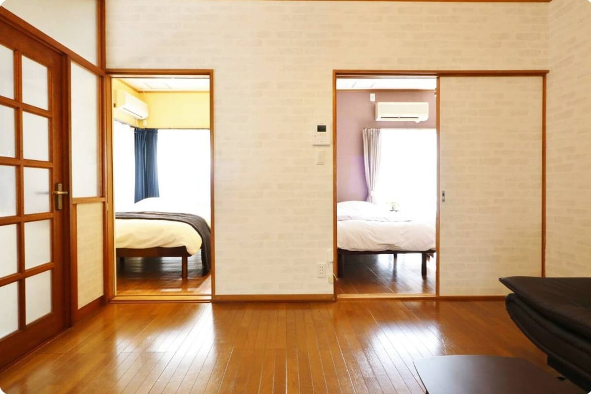 Y1) 2间卧室/5张床/2个淋浴间和1个厕所/直达新宿