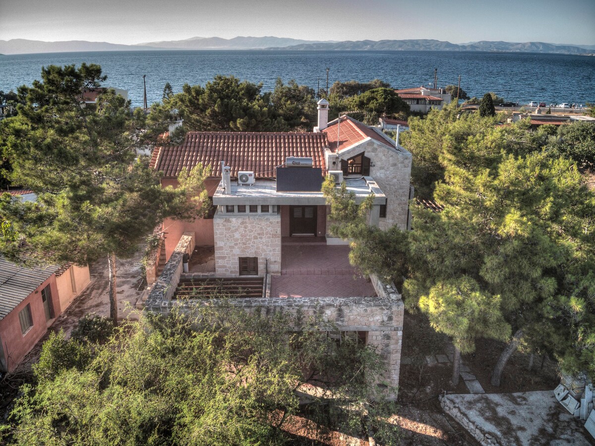 Aegina Livadi大海旁的石屋