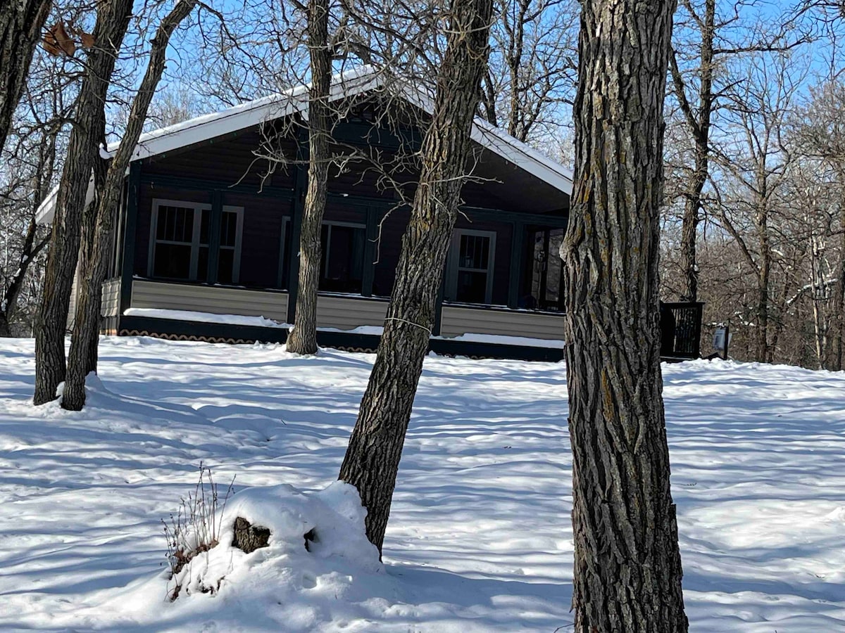 Private cabin with hot tub and gazebo at Rock Lake