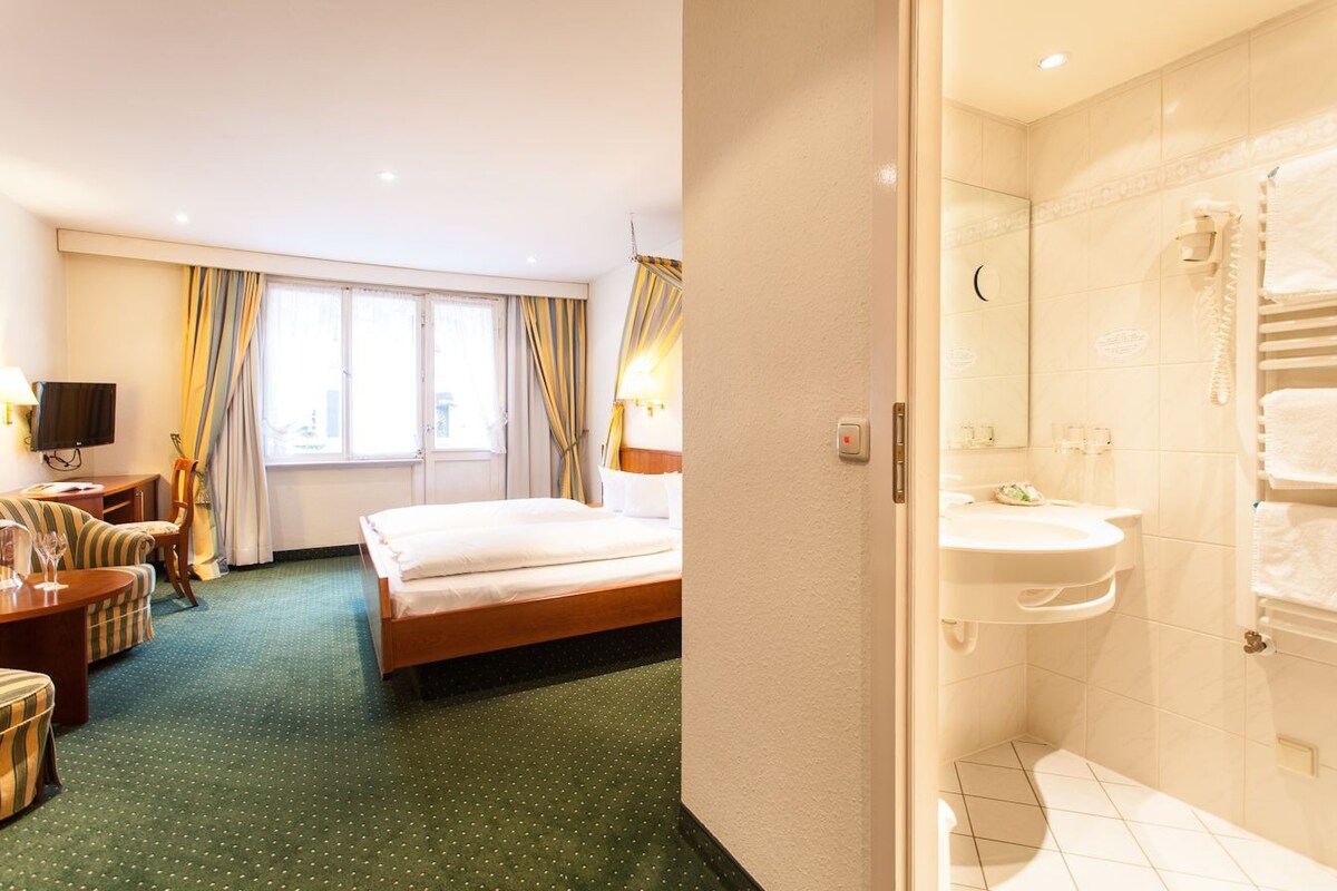 Zur Sonne浪漫酒店和餐厅（巴登威勒） ，标准双人间，带淋浴间/卫生间