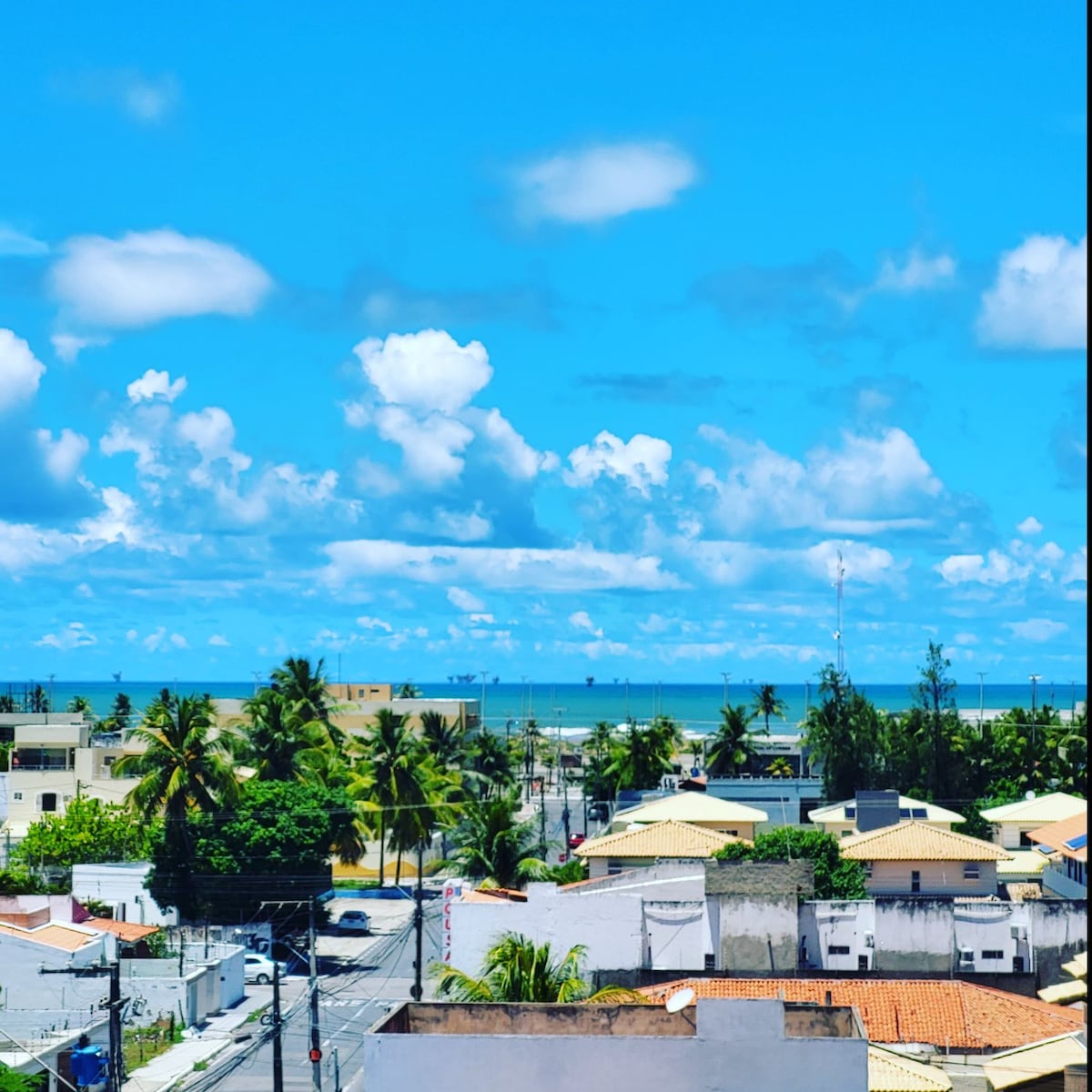 Apartamento com vista para o mar.