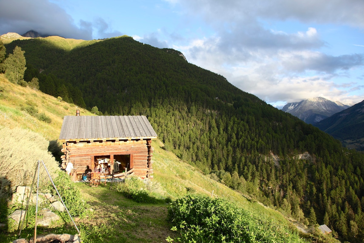 Old barn Saralex, Val d 'Herens 1600米Valais Alps