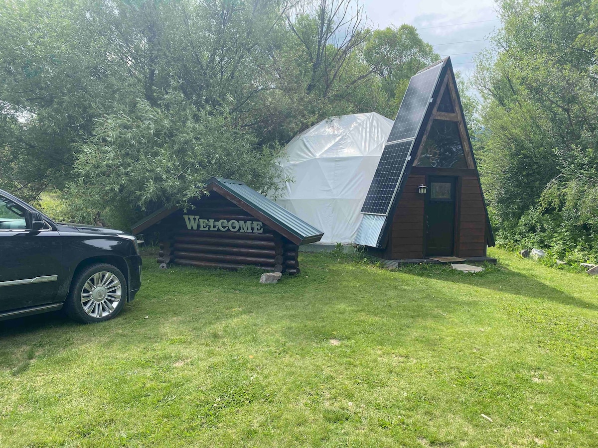 Dome On The Water Off Grid A-Frame W/Swimming Hole