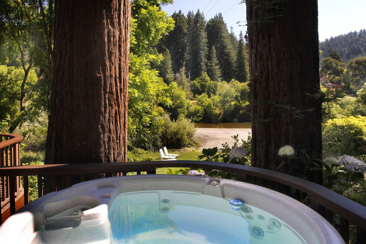 Riverwood Cottage -热水浴缸，直达河流！