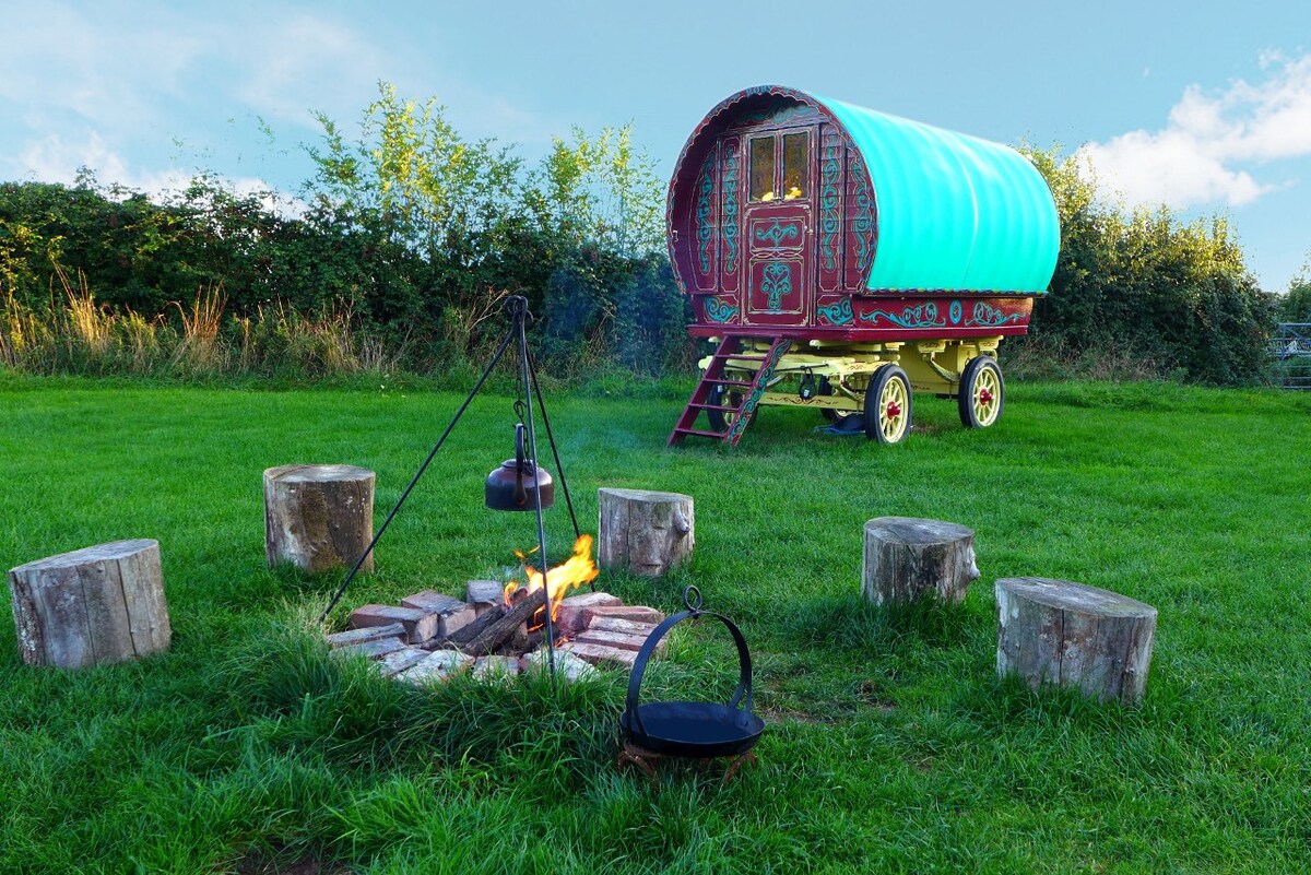 Gypsy Caravan Near Glastonbury