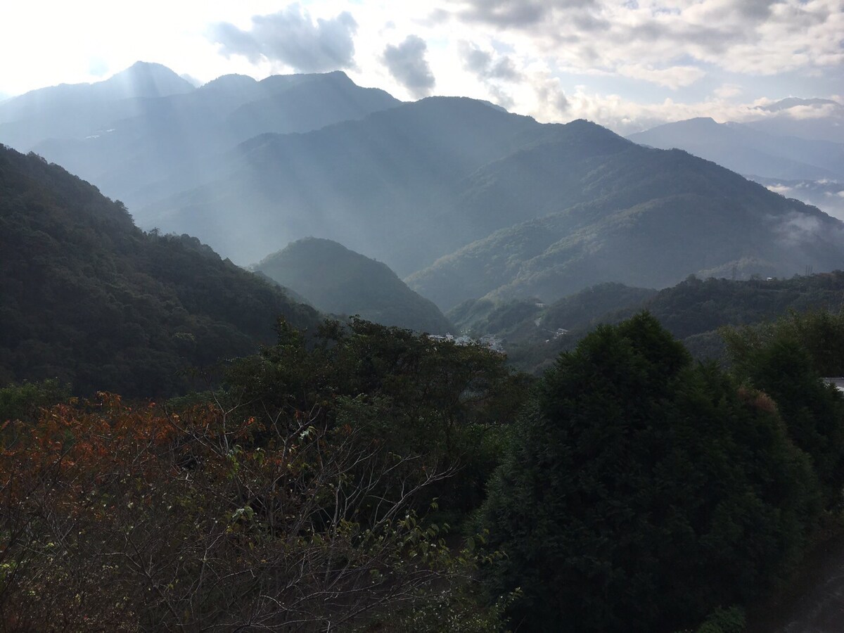 二張原木手工打造的單人床最適合好友一同出遊舒適的睡眠空間交通又便利