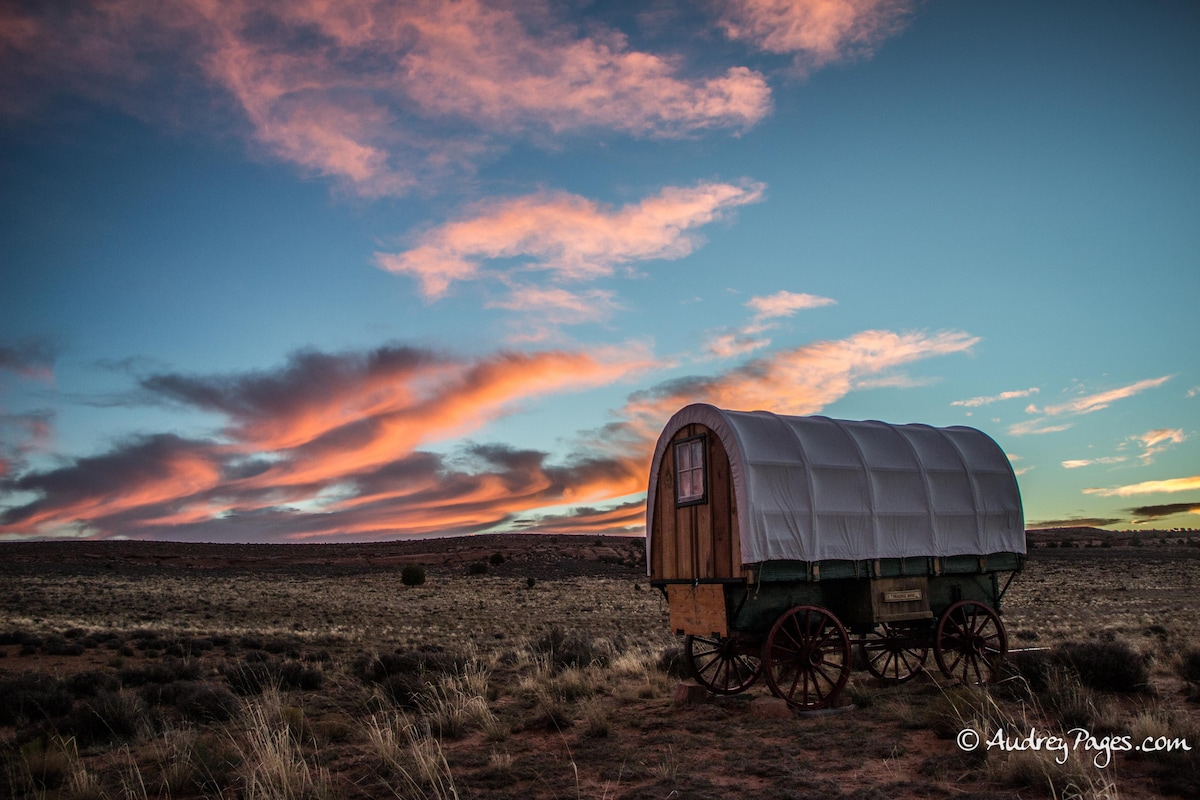 Sheep Wagon 2 Glamping at Shash Dine '