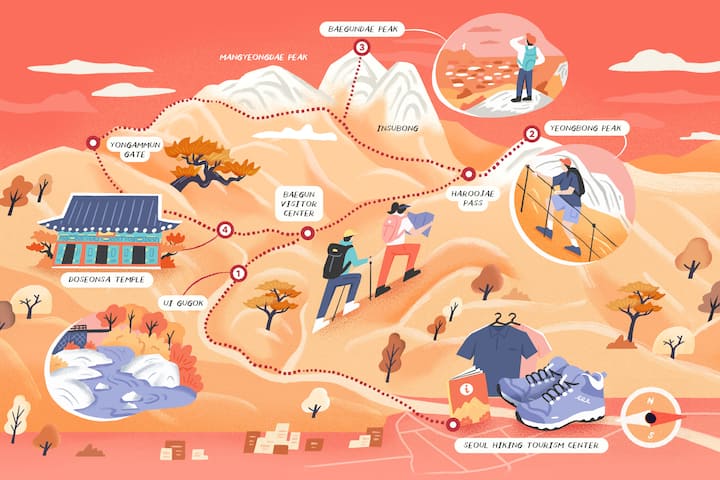 Bugaksan trail map