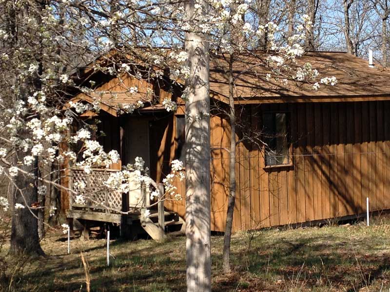 Sage Cabin at Ananda Kanan Ozark Retreat Center.