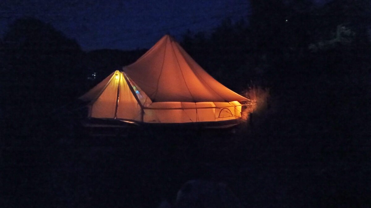 Big comfortable glamping tent