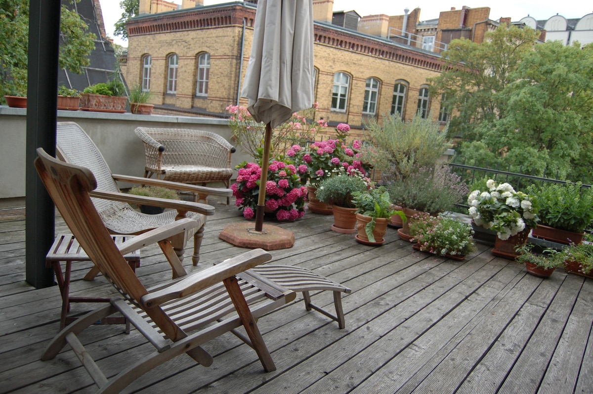 Luxuswohnung LOFT in Stadtmitte mit Terrasse