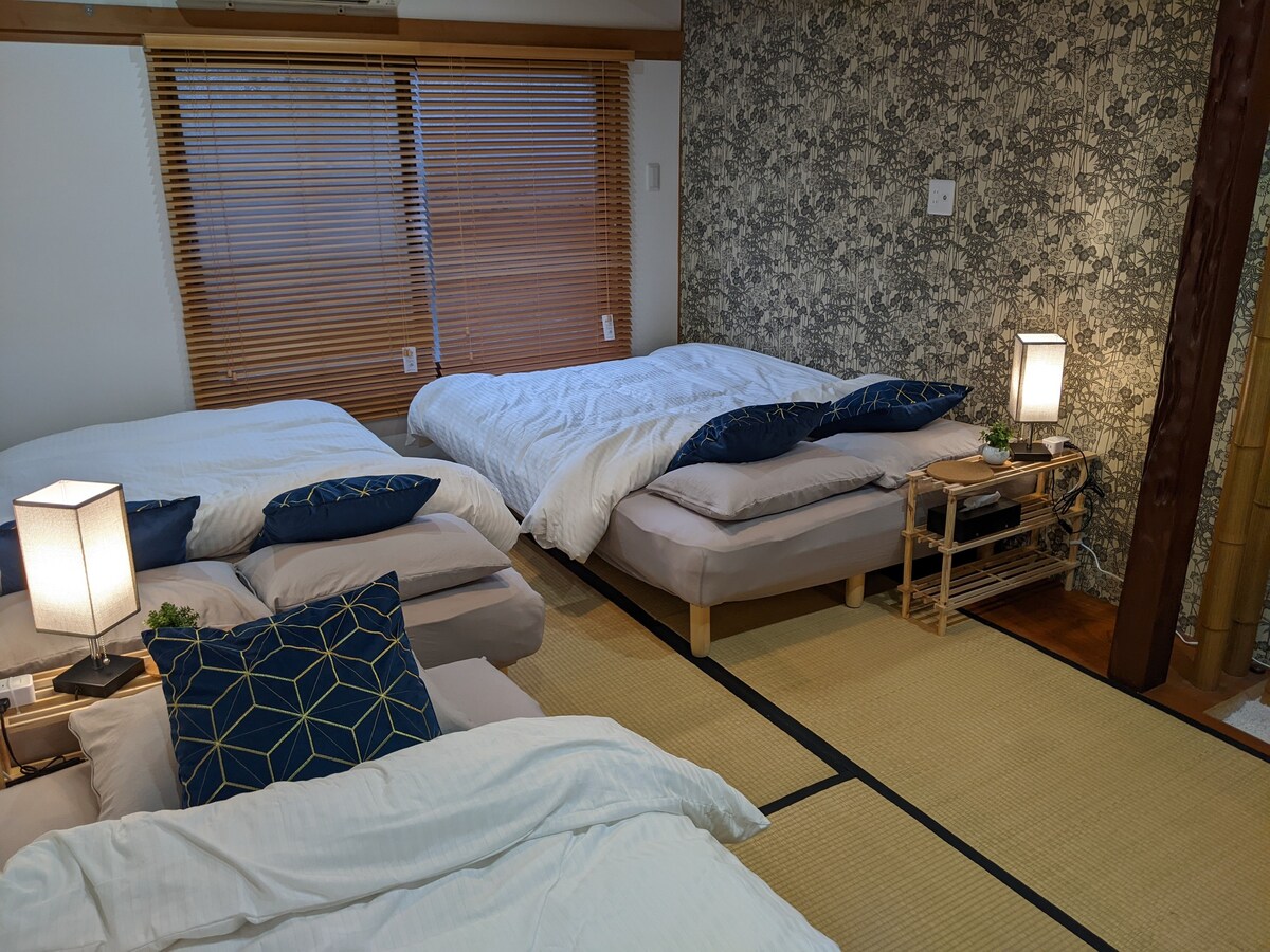 日式房屋！靠近难波！ 4张床！ 最多可入住7人！ 55平方米