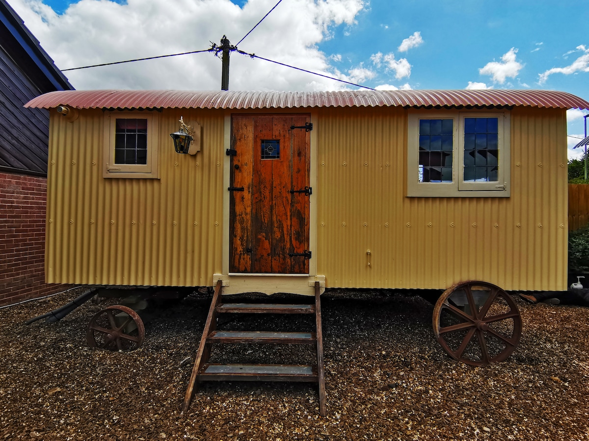 Family Shepherds Hut by Stonehenge