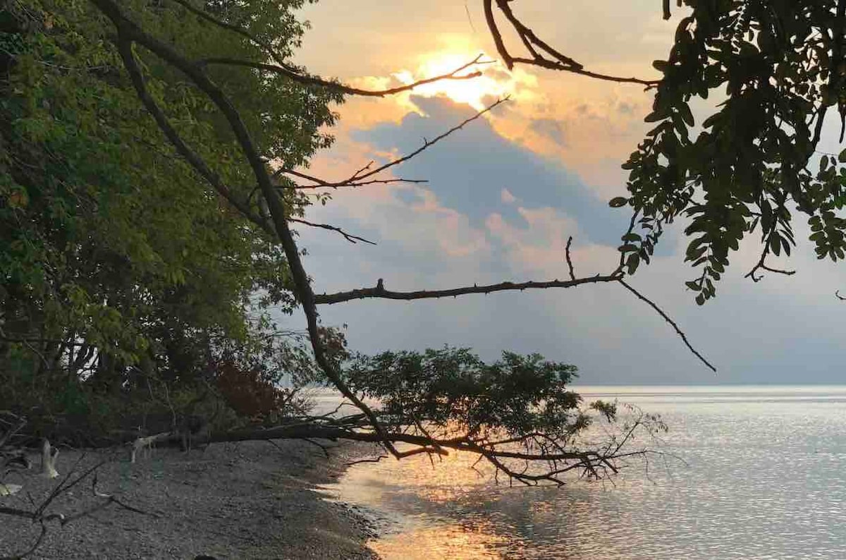 豪华海滨房源，带私人海滩，带烧烤露台