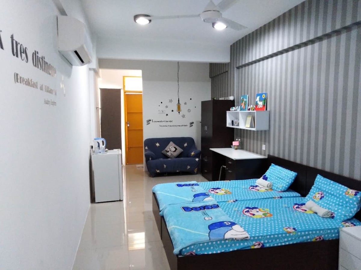 装潢家具齐全的单间公寓，靠近UTAR Kampar
