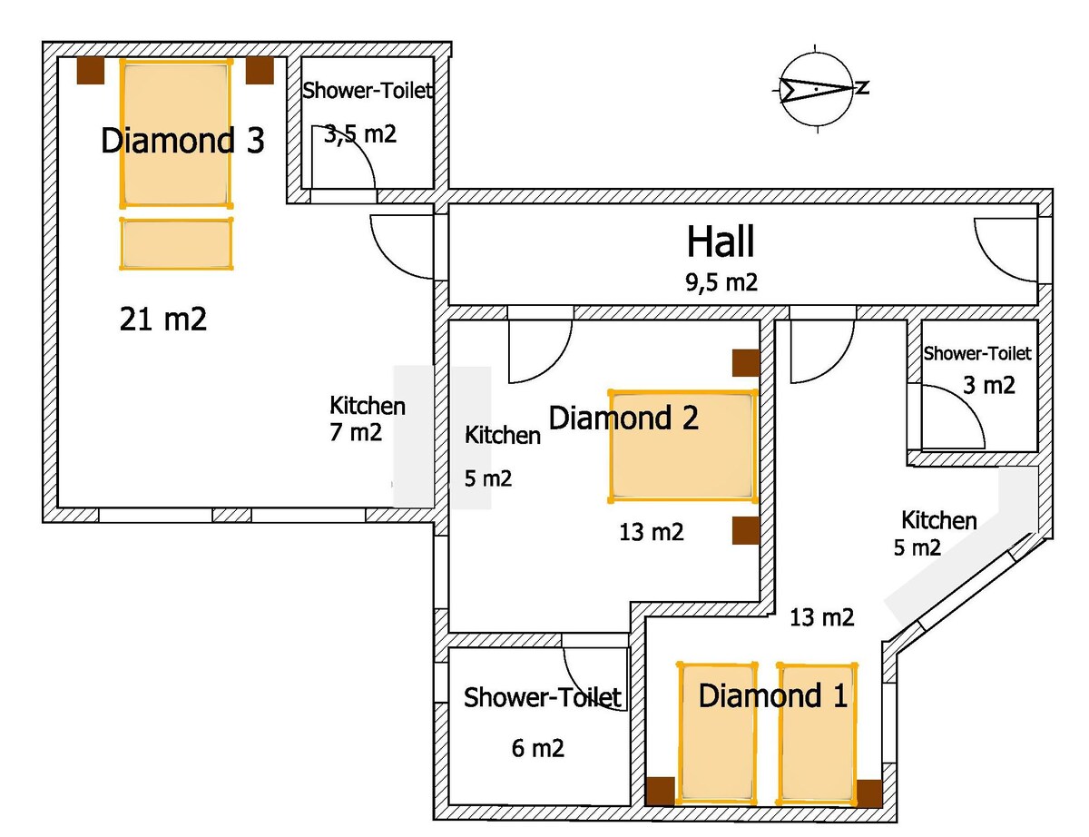 Diamond Astoria 2 ，靠近犹太教堂的公寓