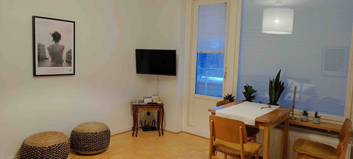 位于Kajaani中心的舒适装修公寓（ sis. alv ）