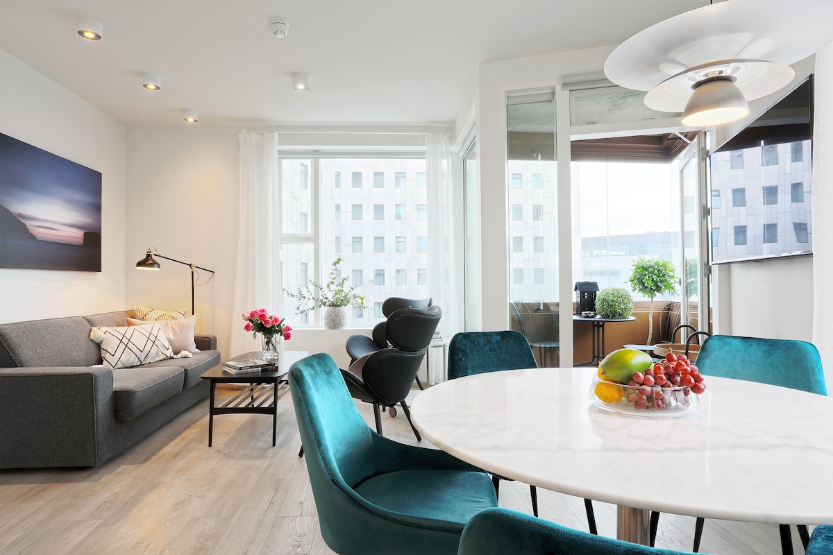 Salka Suites ，全新时尚公寓，可容纳5人Rvik市中心