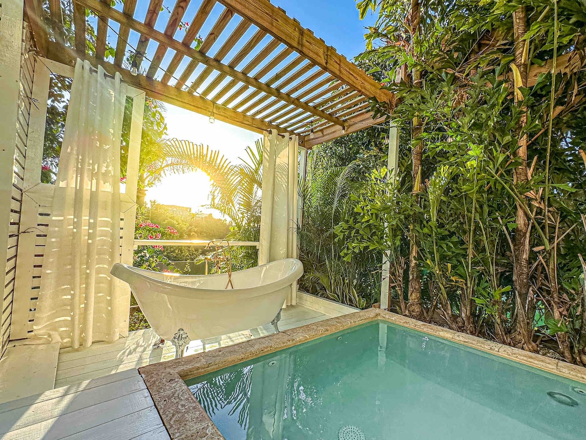 Private pool Suite & exterior tub @ Casa Florencia