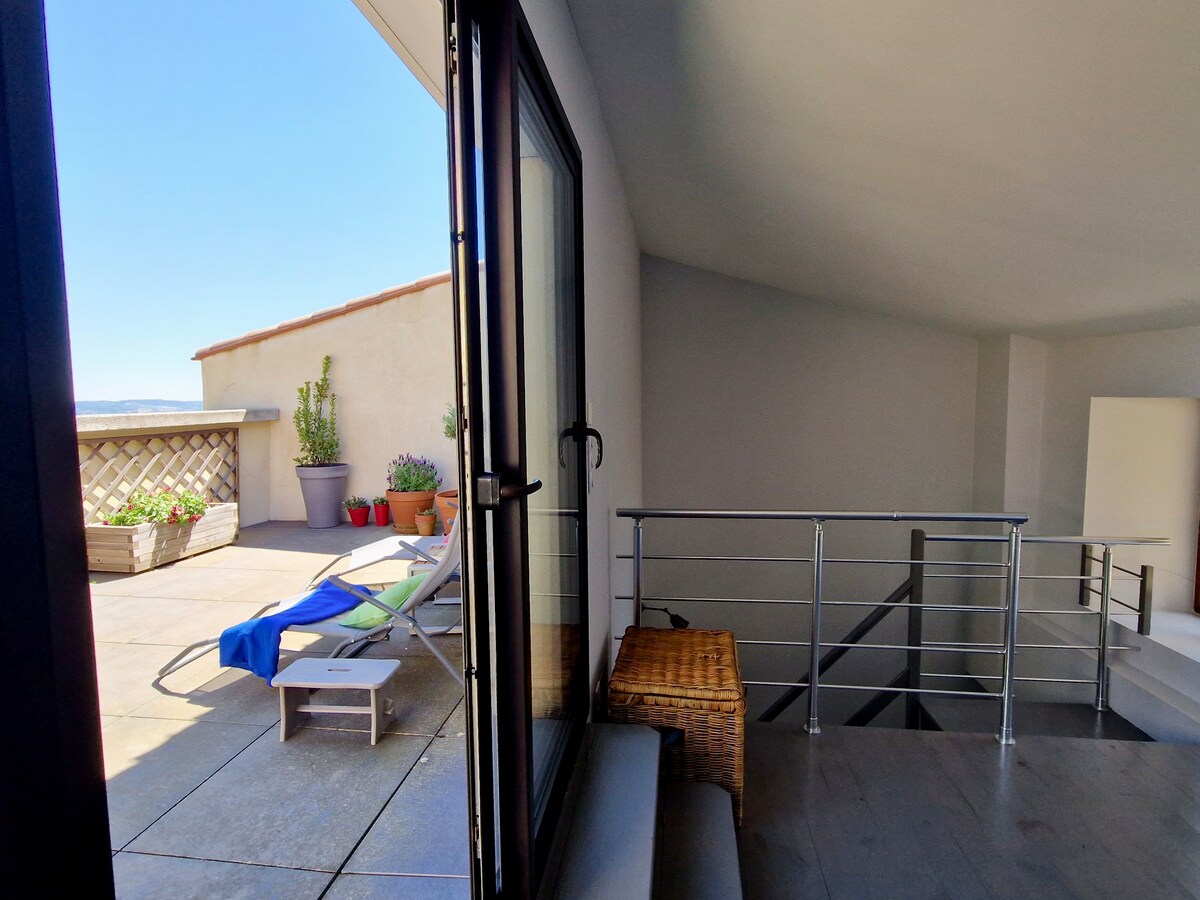 Maison avec vue sur la Cité de Carcassonne