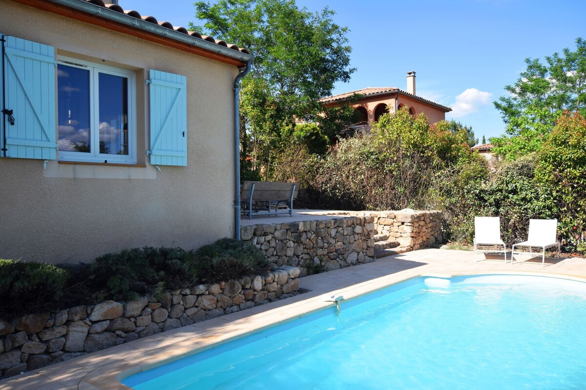 Spacious Villa in Joyeuse with Swimming Pool