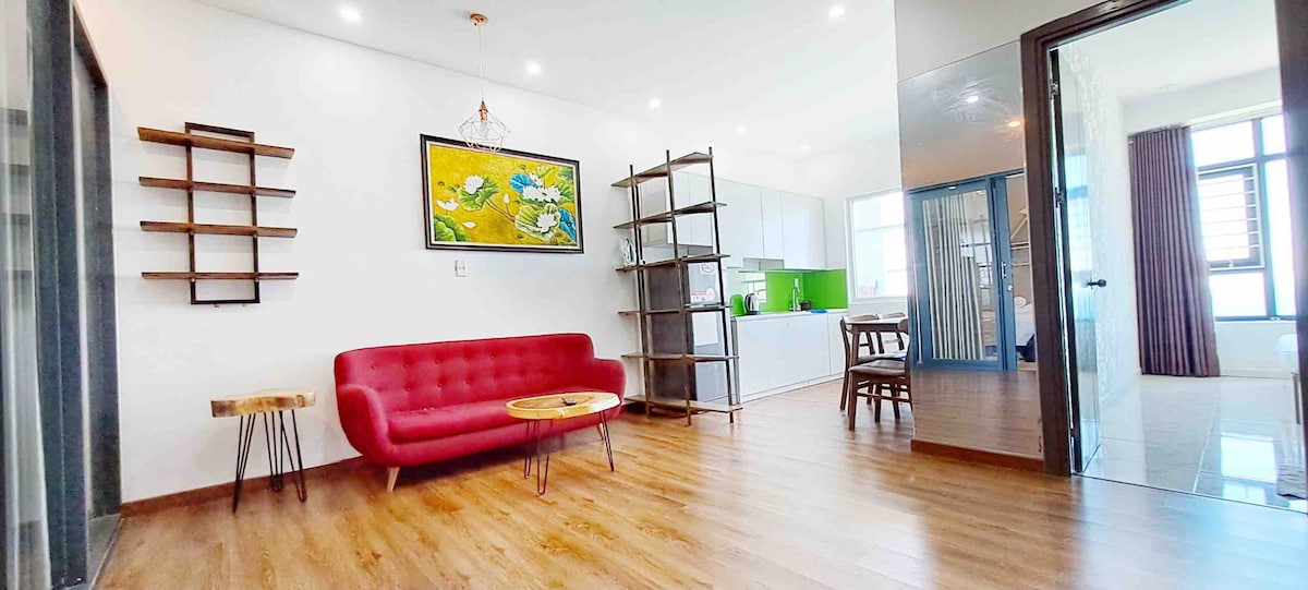 Muong Thanh公寓舒适区的海景房
