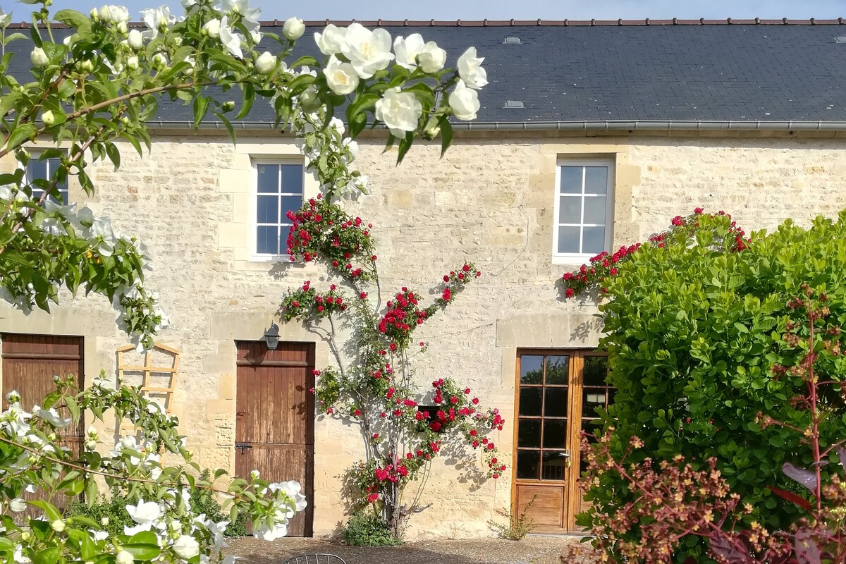 Manoir可爱的谷仓，位于Bayeux和大海之间