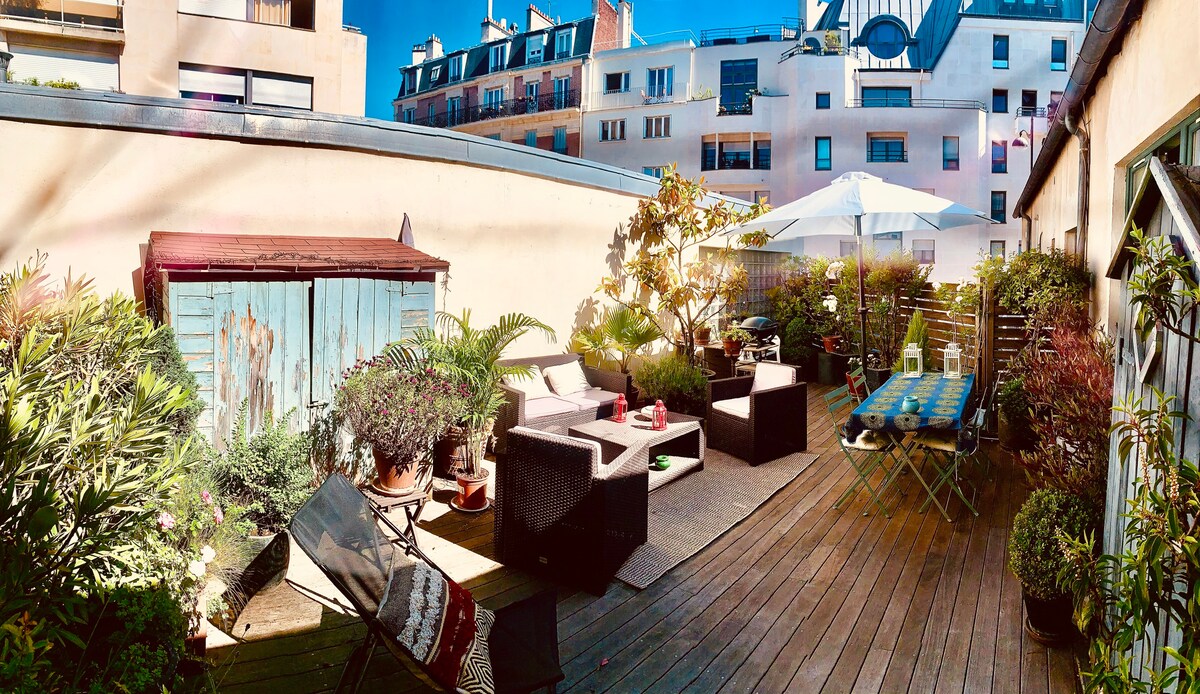 美丽的公寓，位于巴黎，露台