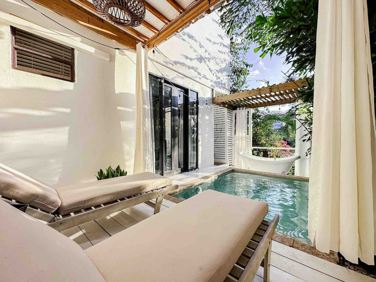 Private pool Suite & exterior tub @ Casa Florencia