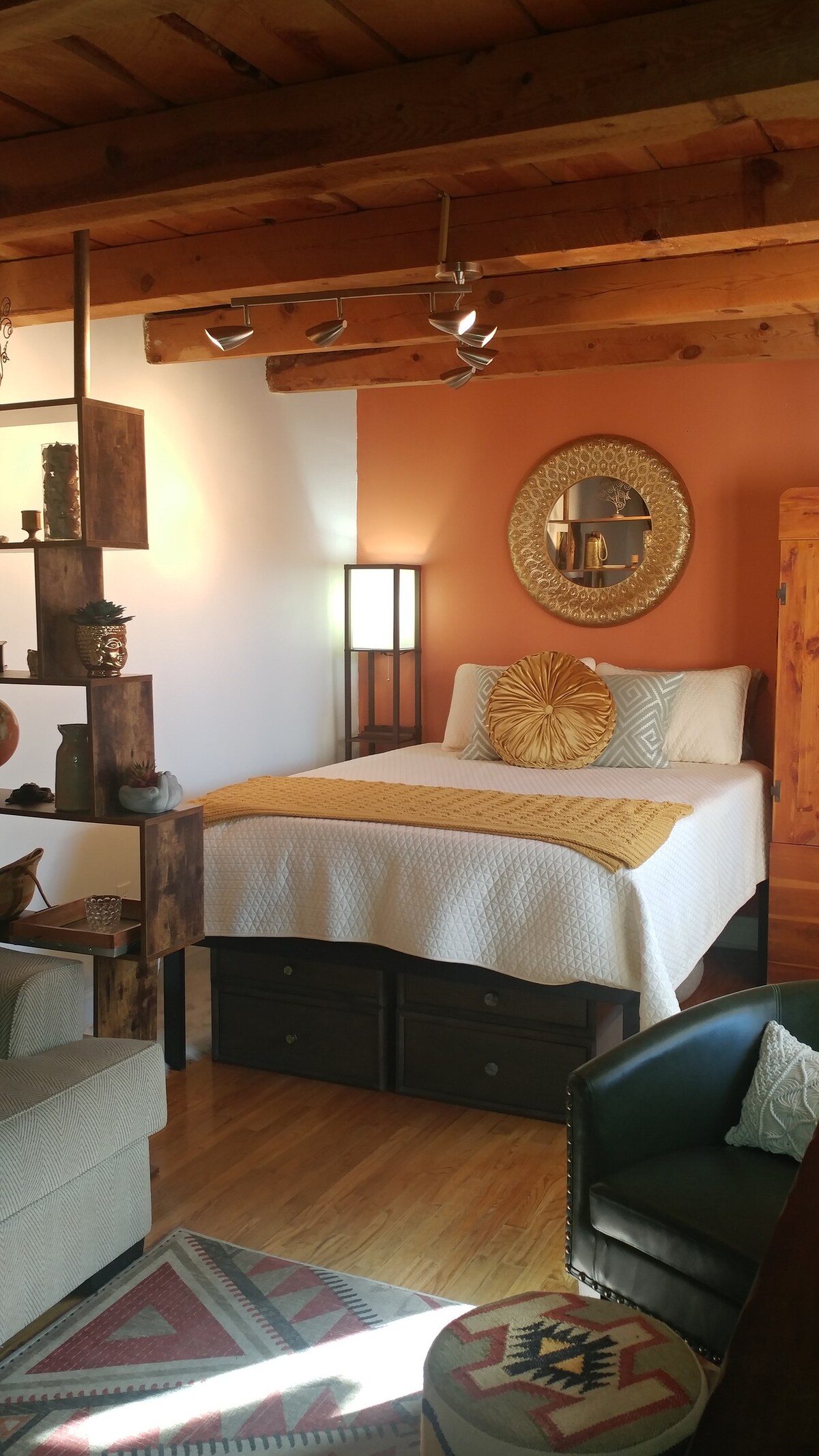 Railyard location, modern Santa Fe charm