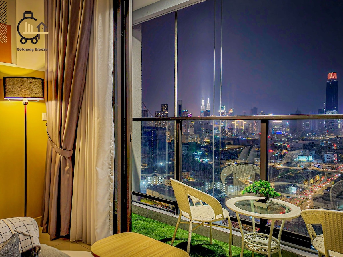 1BR Cozy Balcony KLCC View Suite| 4 Pax | Trion KL