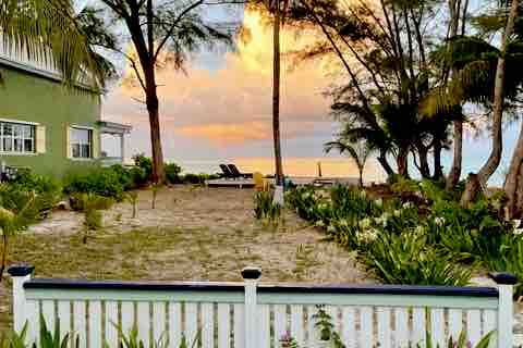 Palmetto Cottage on the beach.  Perfect views.