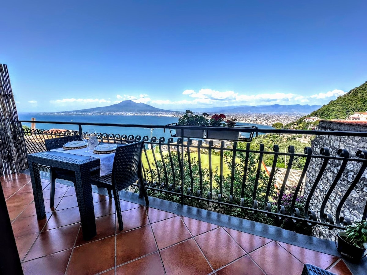 Vista sul mare nella quiete Sorrento e Napoli