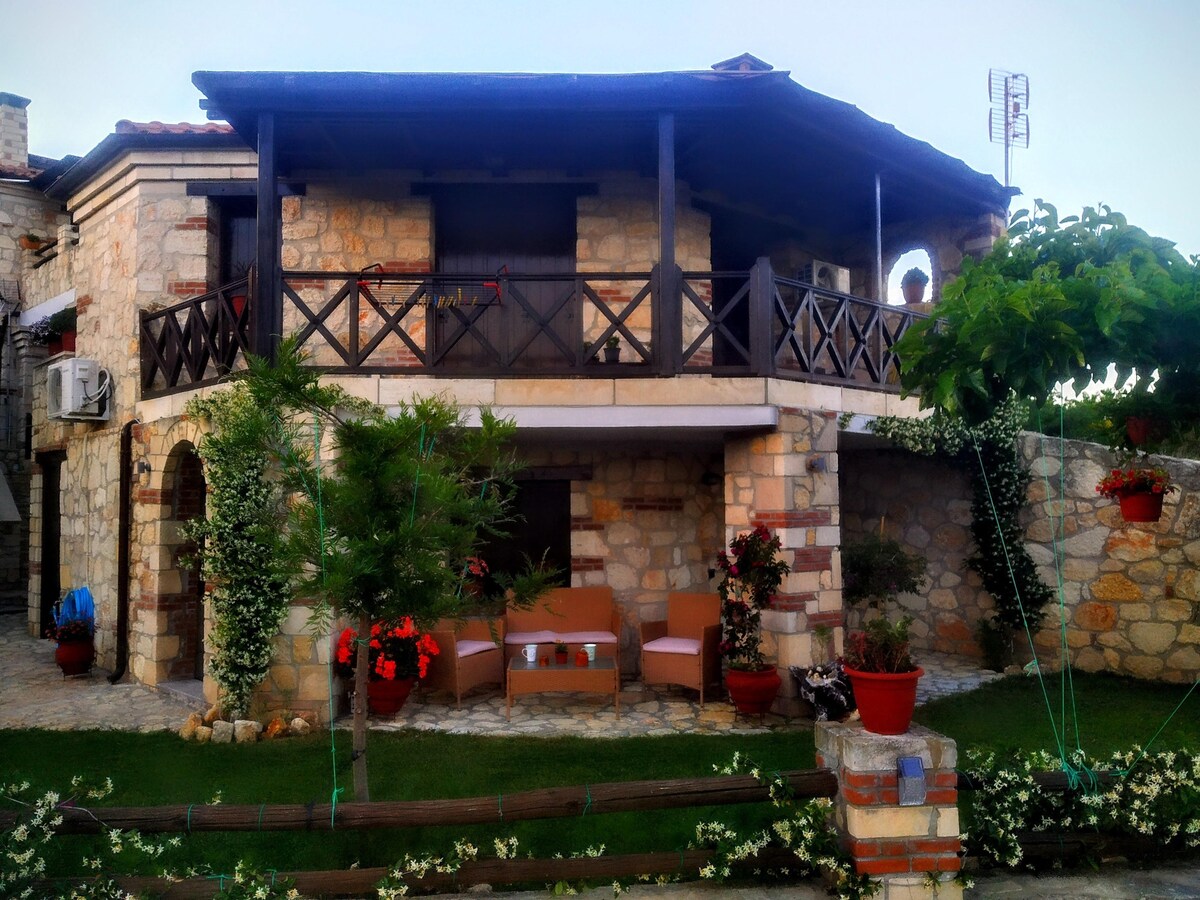 A Beautiful Traditional Stone Villa in Chalkidiki
