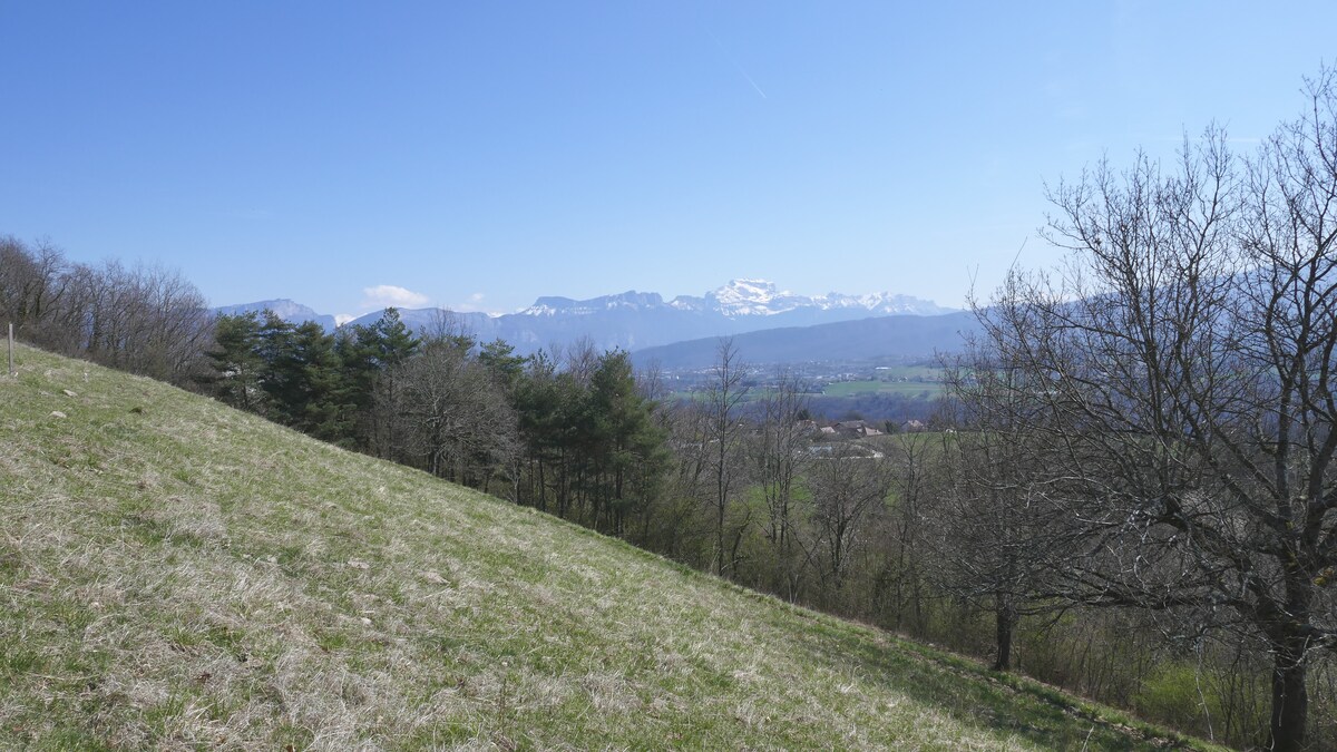 宁静的区域，在乡村，距离Annecy 10分钟