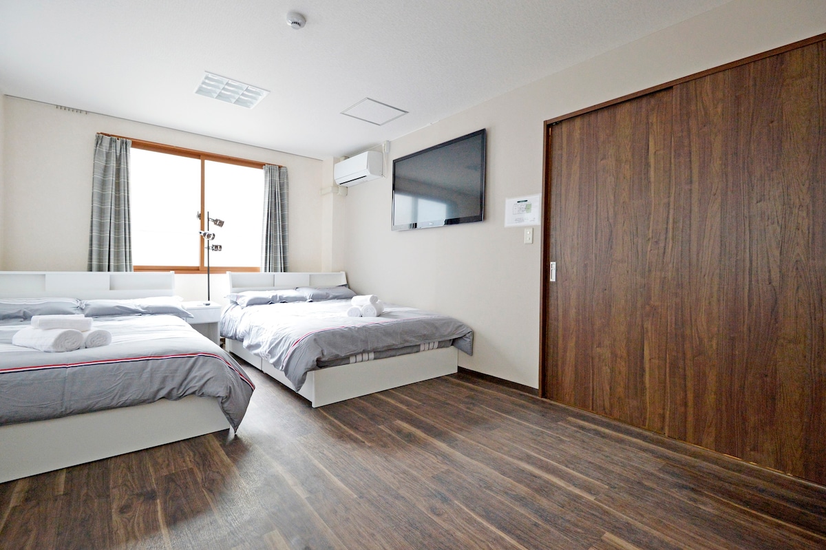 全面消毒，欢迎多人入住，双卧室、大空间，舒适大床，东京中心住宿体验
