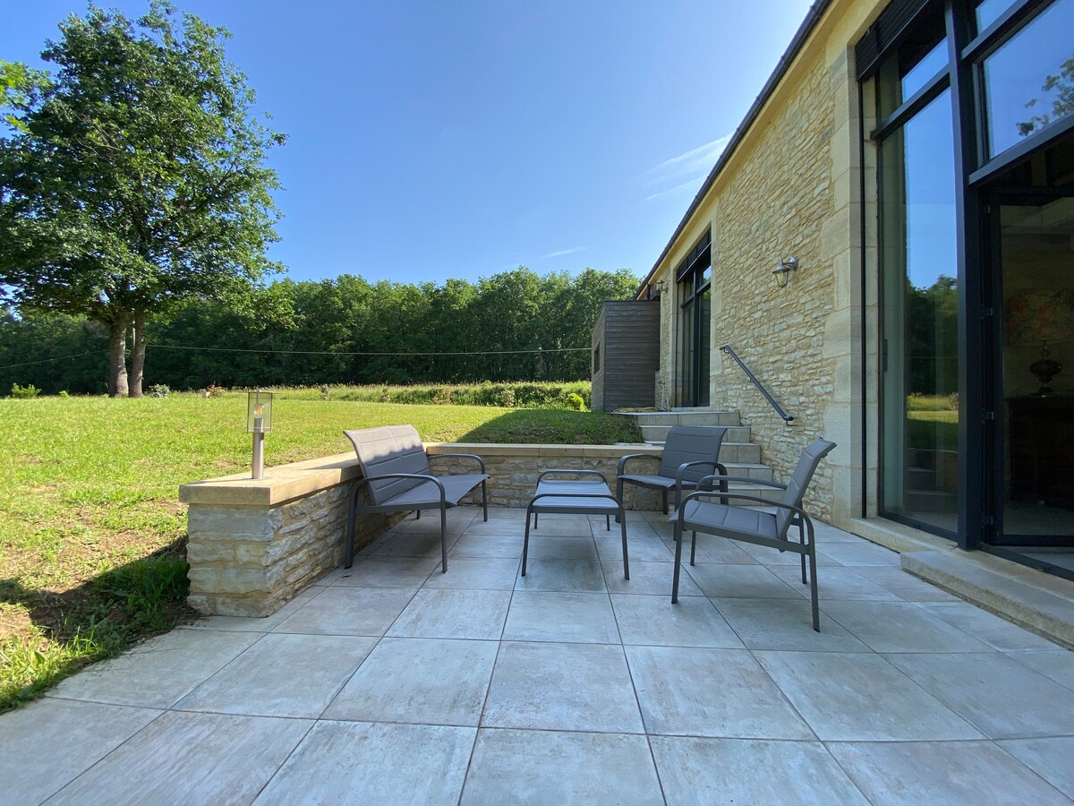 Maison d'architecte au calme entre Lot et Dordogne