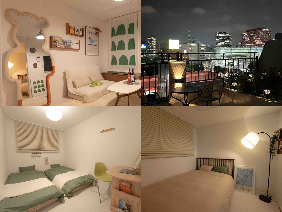 [NEW] 3min walk Seoul stn/ Rooftop/ Safe/ Cozy